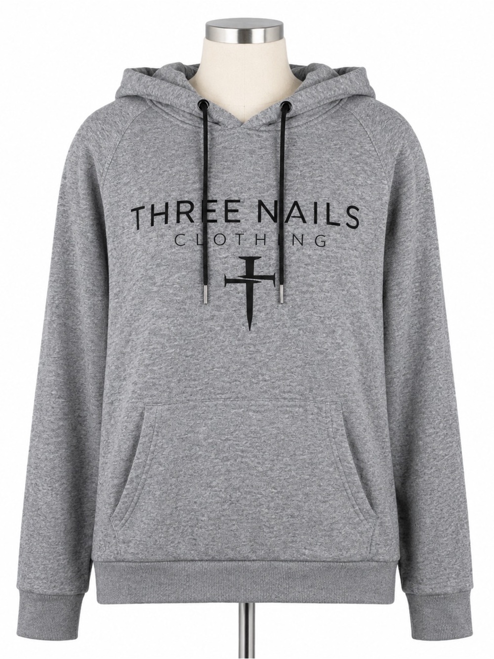Three Nails Clothing Graphic Cross Nail Hoodie